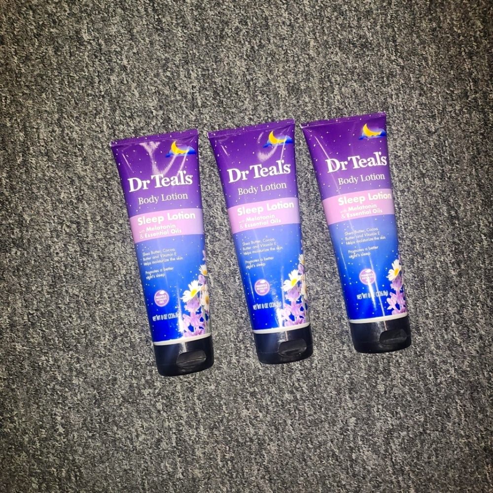 3piece Dr. Teal's Sleep Body Lotion with Melatonin - 8oz. New ready to ship.